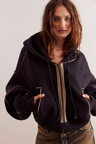 We The Free Mercer Hoodie at Free People in Black Combo, Size: Medium