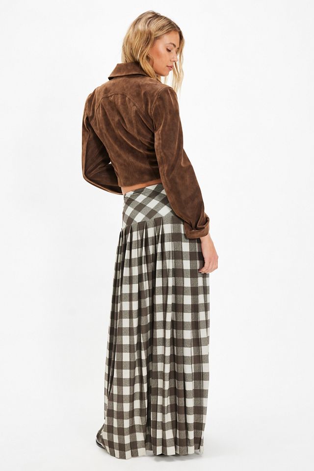 Norma Kamali Pleated Long Skirt With Slit #1