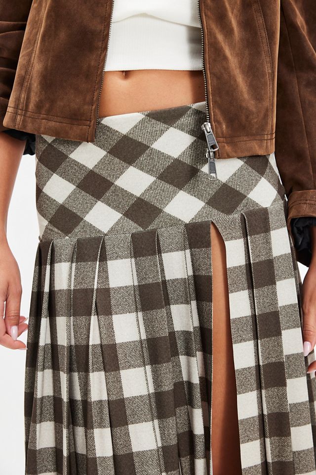 Norma Kamali Pleated Long Skirt With Slit #2