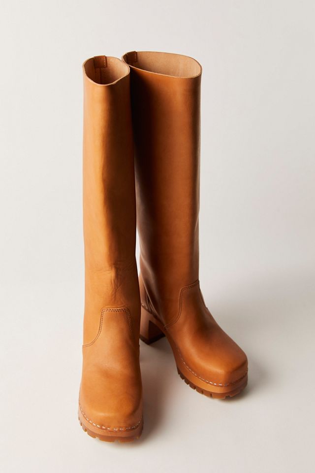 Brown clog boots on sale