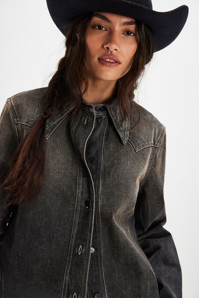 Veste en Denim Western Fermée #2