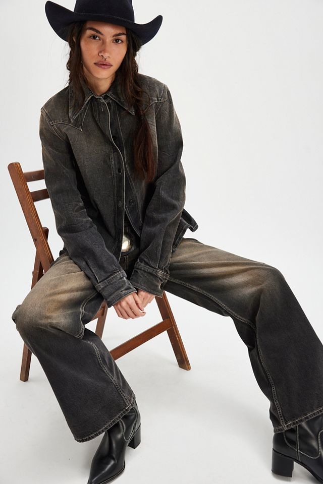 Veste en Denim Western Fermée #3