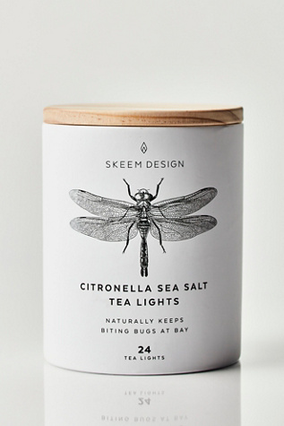 Skeem Citronella Sea Salt Tea Lights by Skeem Design at Free People