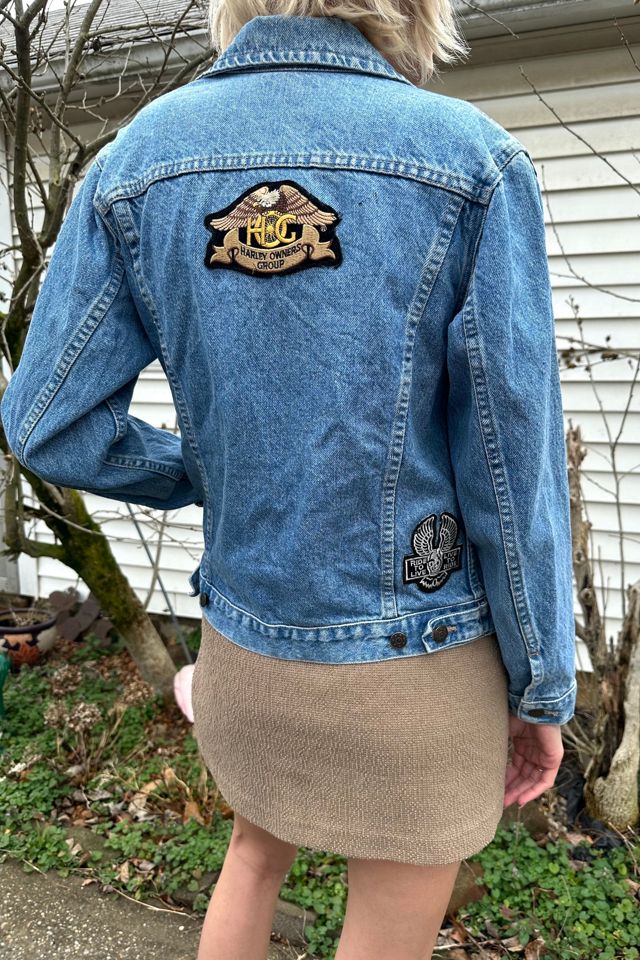 Vintage Biker Patched Denim Jacket Selected by Grievous Angel Vintage #1