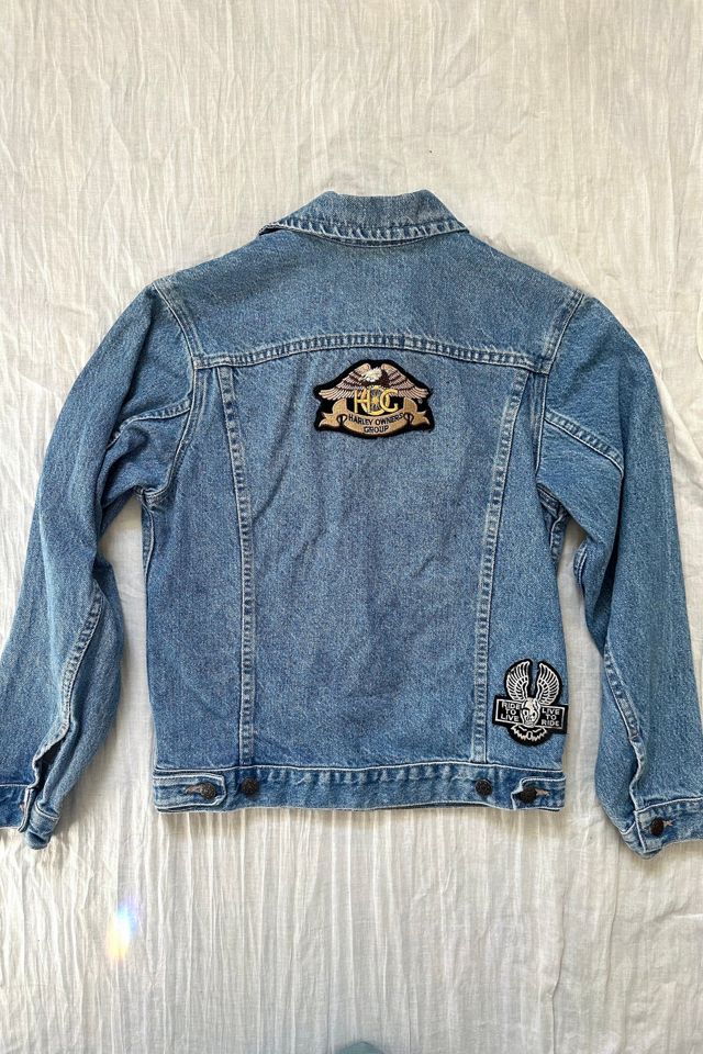 Vintage Biker Patched Denim Jacket Selected by Grievous Angel Vintage #3