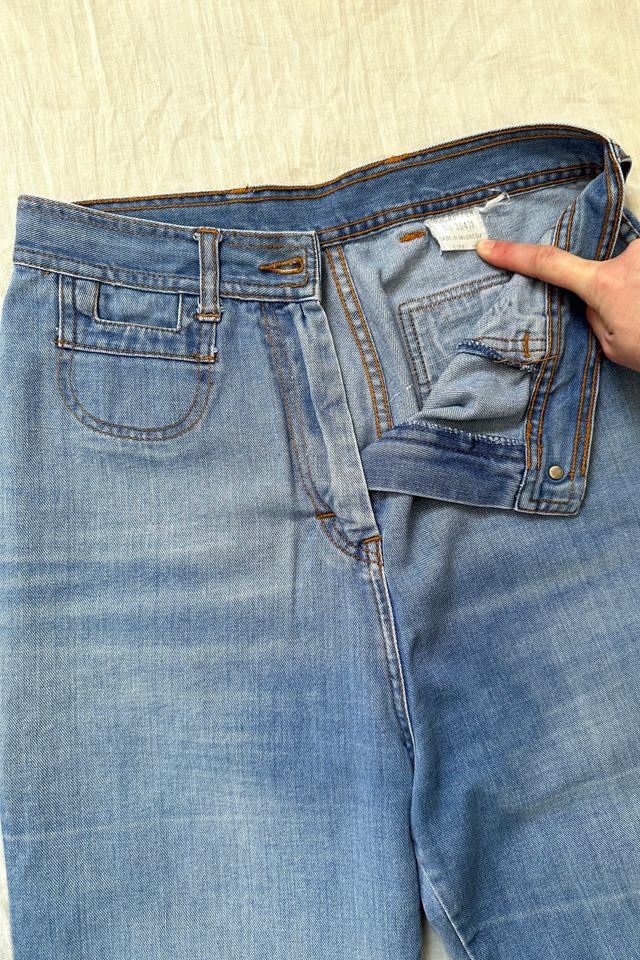 Vintage 1970s Light Wash Denim Pants Selected by Grievous Angel Vintage #1