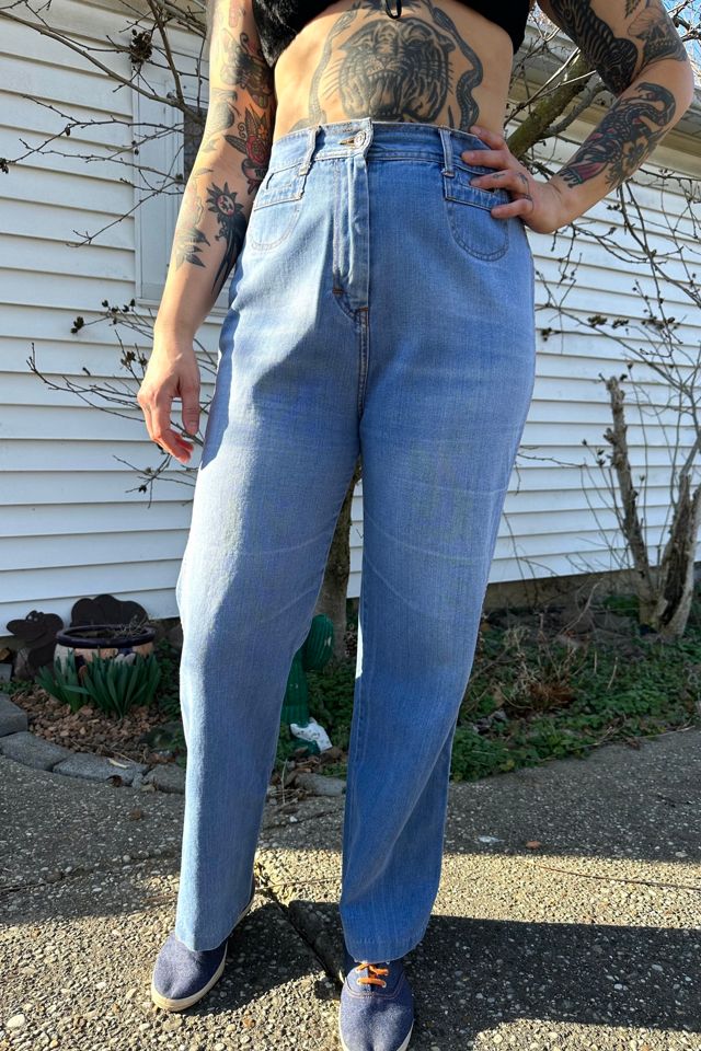 Vintage 1970s Light Wash Denim Pants Selected by Grievous Angel Vintage #2