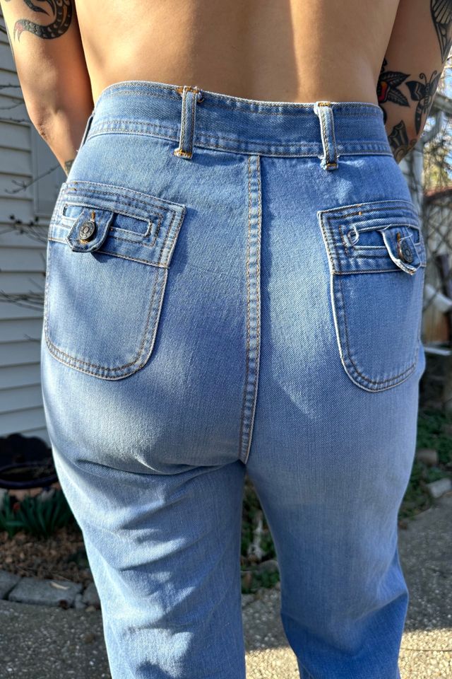 Vintage 1970s Light Wash Denim Pants Selected by Grievous Angel Vintage #3
