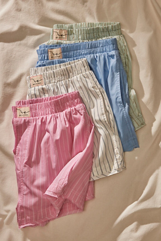We The Free Day to Day Striped Boxers at Free People in Pink, Size: M