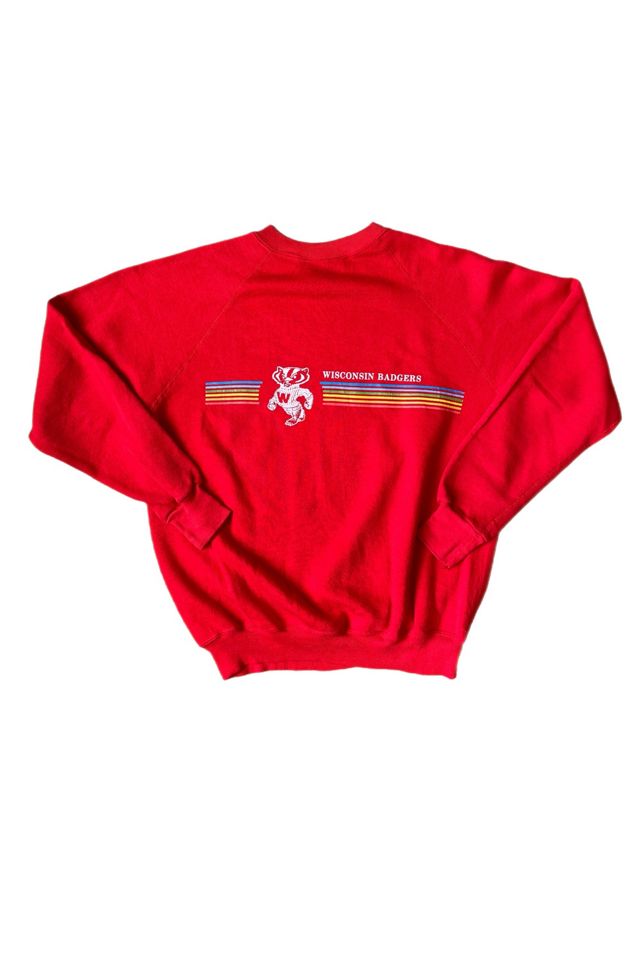 Vintage 1980's Wisconsin Badgers Sweatshirt Selected By Villains Vintage