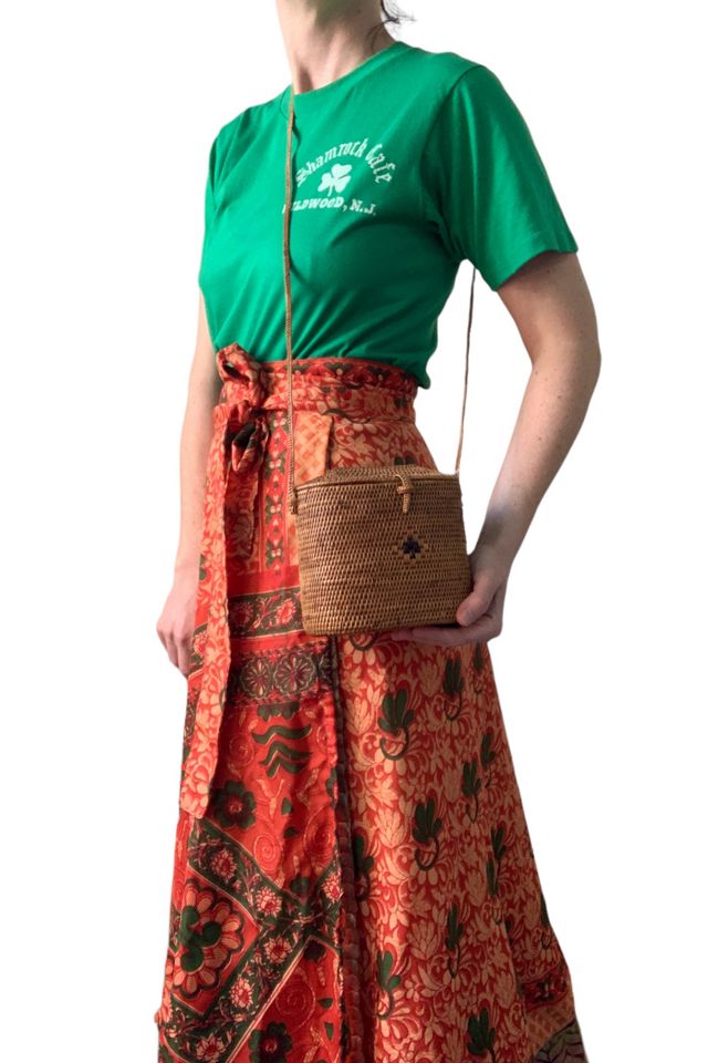 Vintage 1980s Woven Basket Crossbody Bag Selected by SharpLilTeeth #3