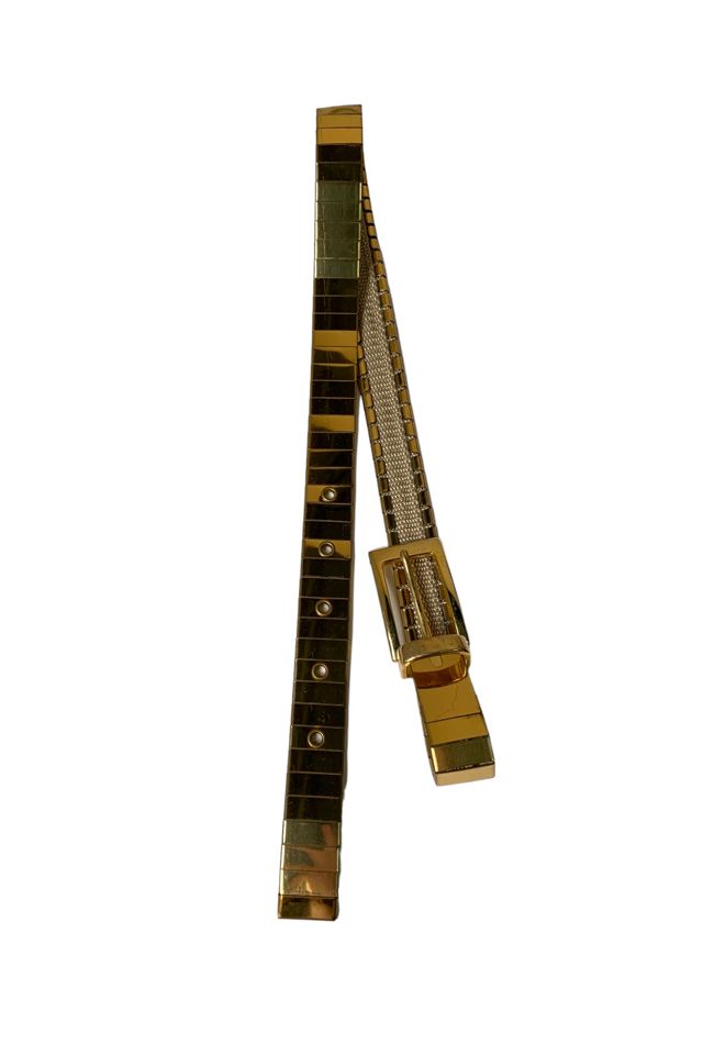 Vintage 1980s Gold Metallic Belt Selected by SharpLilTeeth #3