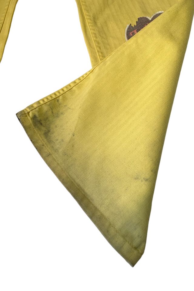Vintage 1970s Yellow Flare Leg Bell Bottoms Selected by SharpLilTeeth #3
