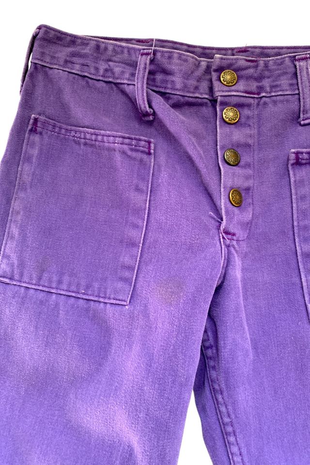 Vintage 1970s Purple Flare Leg Bell Bottoms Selected by SharpLilTeeth #1