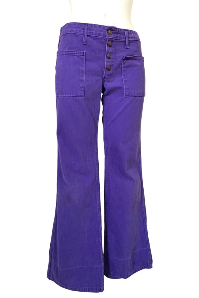 Vintage 1970s Purple Flare Leg Bell Bottoms Selected by SharpLilTeeth #3