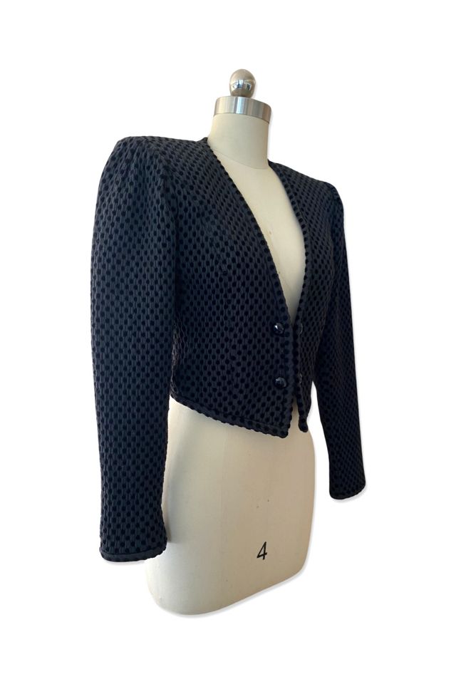 1980s Ungaro Velvet Flocked Bolero Jacket Selected By Ritual Vintage #2