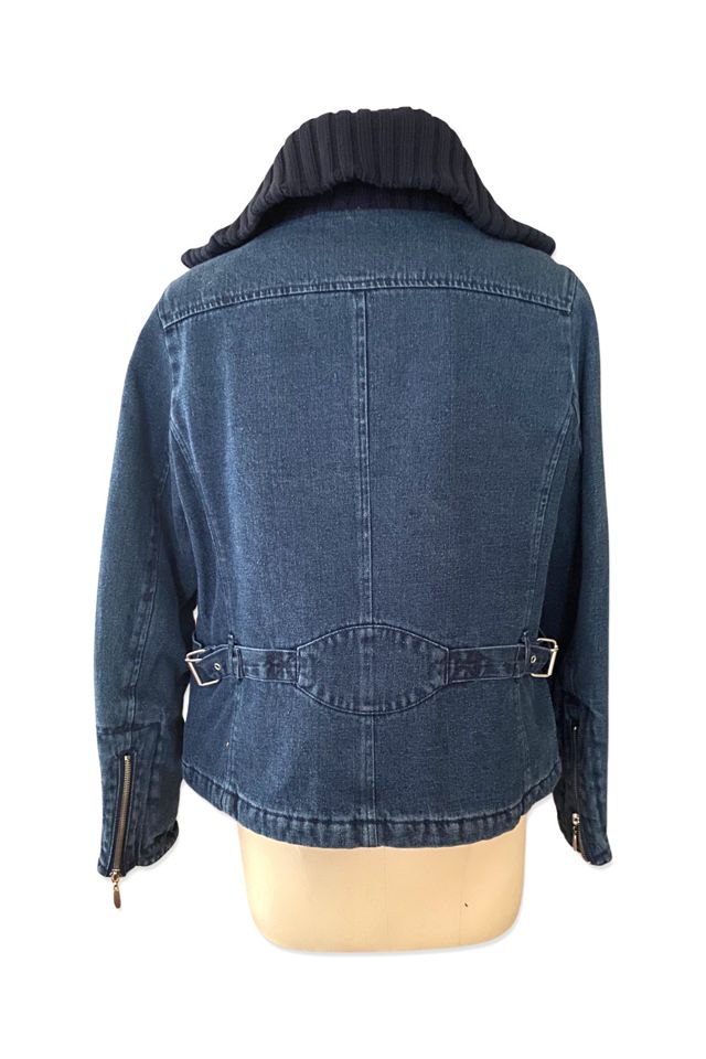 1990s Faded Glory Denim And Knit Zipper Jacket Selected By Ritual Vintage #1