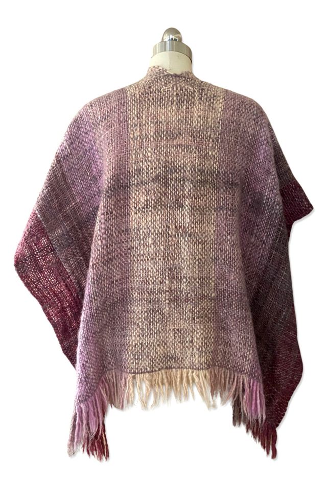 1980s Artisan Hand Woven Ombrè Shawl Poncho Selected By Ritual Vintage #2