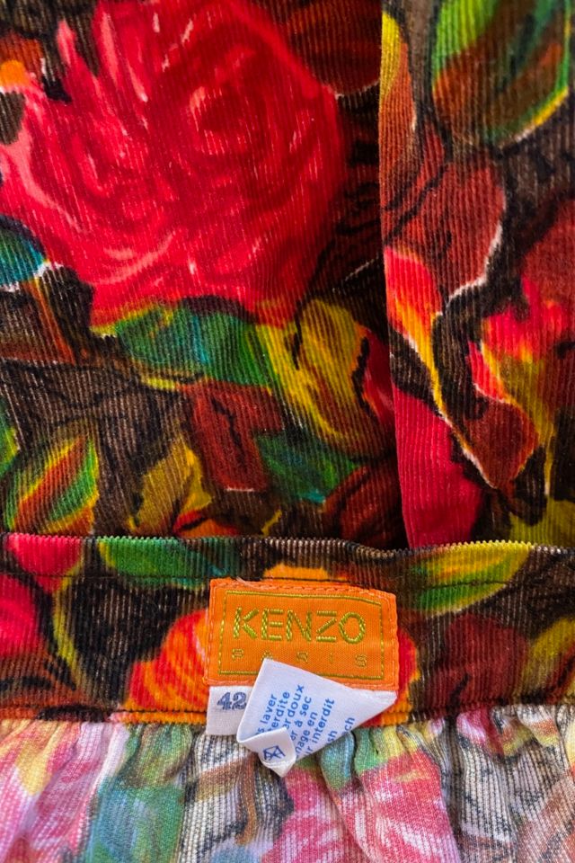 1980s Kenzo Corduroy Floral Bell Mini Skirt Selected By Ritual Vintage #3