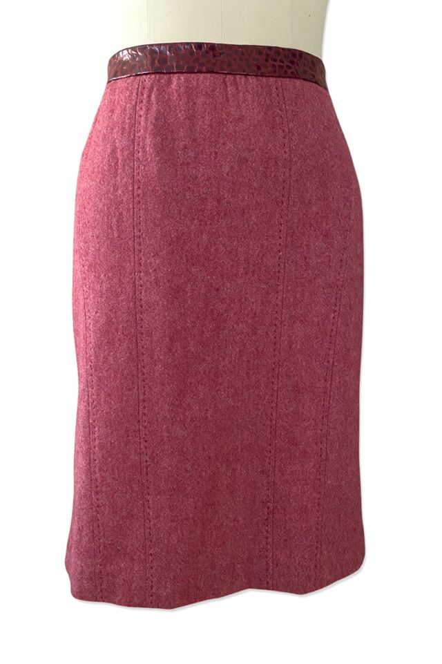 Y2K Corset Laced Wool Pencil Skirt Selected By Ritual Vintage #2