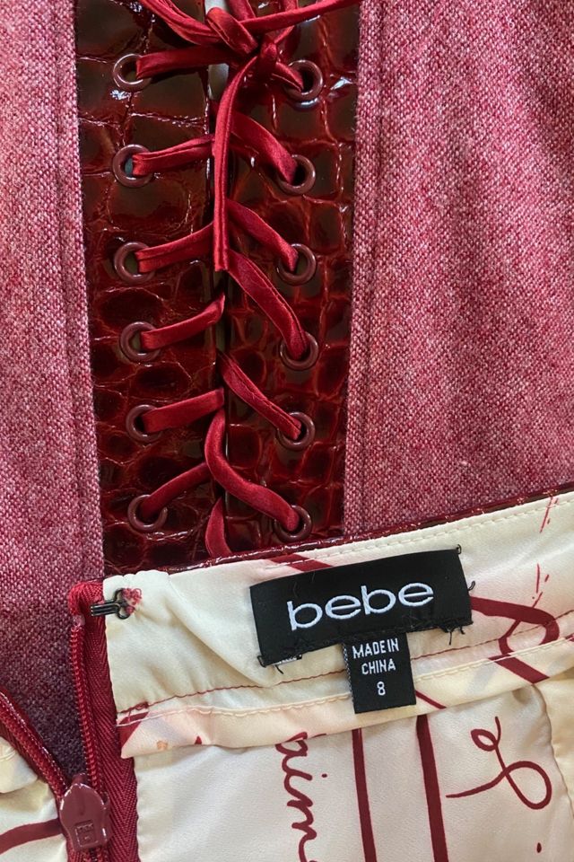 Y2K Corset Laced Wool Pencil Skirt Selected By Ritual Vintage #3