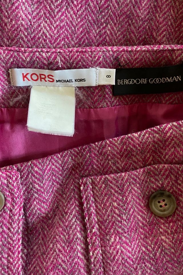 1990s Kors Bergdorf Candy Pink Button Skirt Selected By Ritual Vintage #3