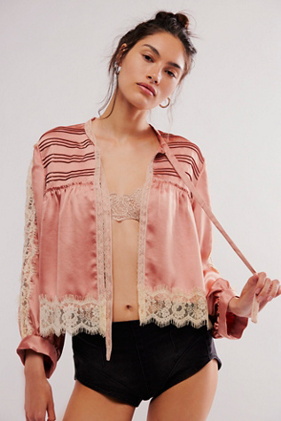 FREE PEOPLE selling Selma Tiered Bed Jacket in Sugar Maple (XS) NWOT