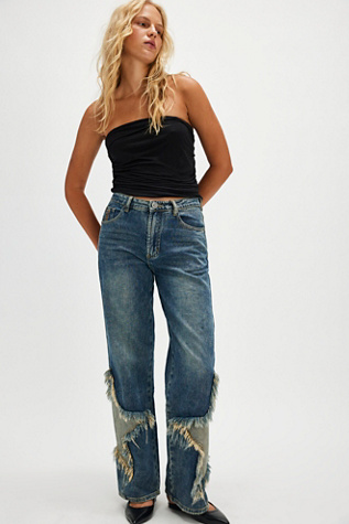 OneTeaspoon Jacksons Wide-Leg Star Jeans