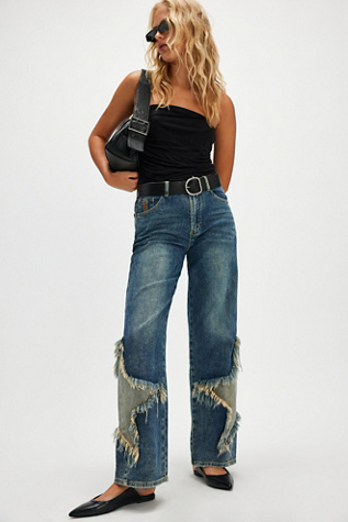 OneTeaspoon Jacksons Wide-Leg Star Jeans