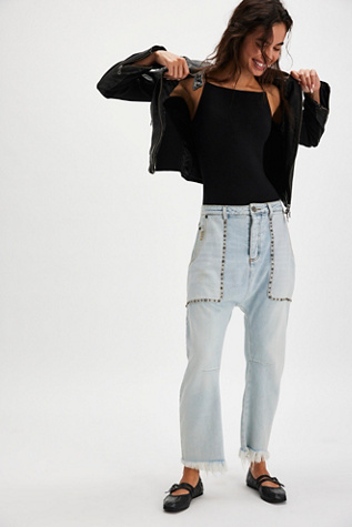 OneTeaspoon Studded Sinners Dropped Boyfriend Jeans