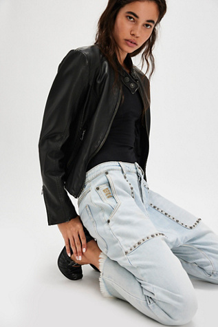 OneTeaspoon Studded Sinners Dropped Boyfriend Jeans