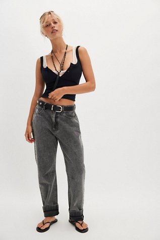 OneTeaspoon Bandit Low-Waist Jeans at Free People in Grey, Size: 28