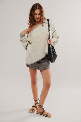 Laid Back Sweatshirt at Free People in Heather Grey, Size: Large