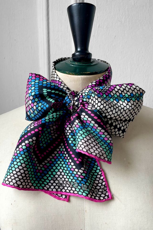 Vintage Givenchy Pixel Print Silk Scarf Selected by MARMALADE #1
