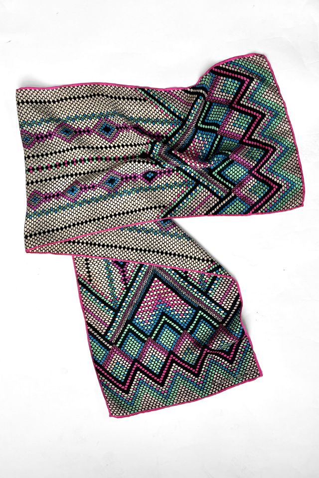 Vintage Givenchy Pixel Print Silk Scarf Selected by MARMALADE #3