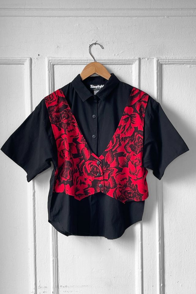 Vintage 80s All-In-One FLoral Vest Shirt Selected by MARMALADE #2