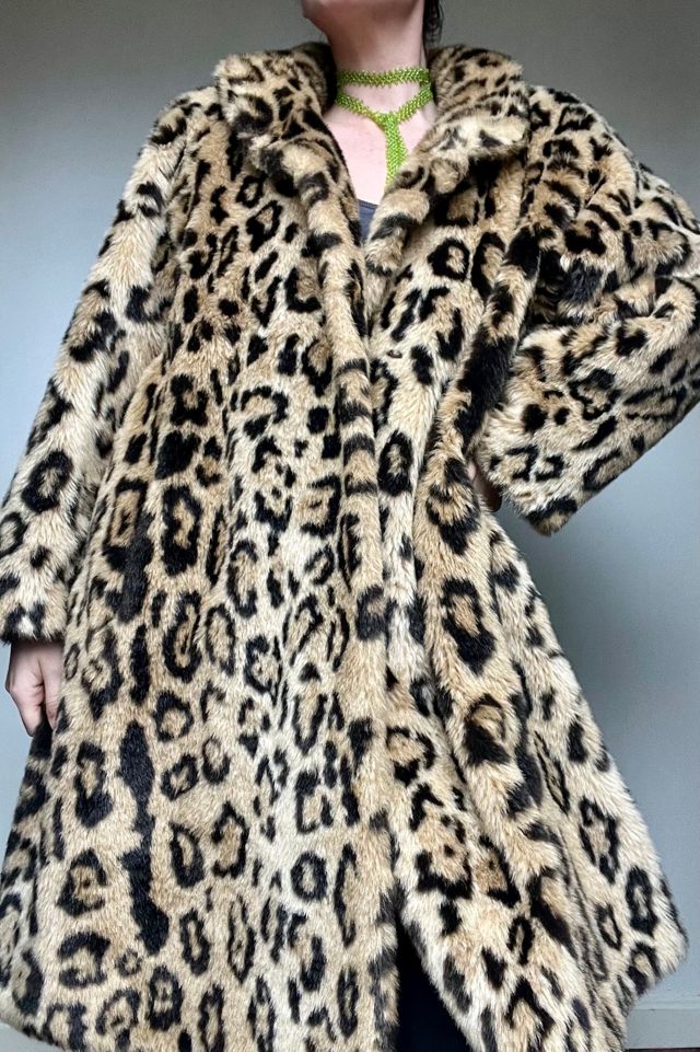 Free people faux fur leopard coat best sale