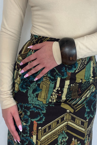 Vintage Chunky Wood Bracelet Selected By Ankh By Racquel