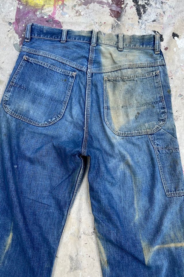 Vintage Faded Denim Flare Pants Selected by Wax Plant