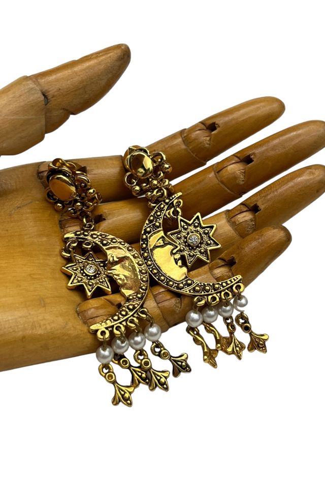 Vintage 1980s Golden Moons Earrings Selected by BusyLady Baca & The Goods #1
