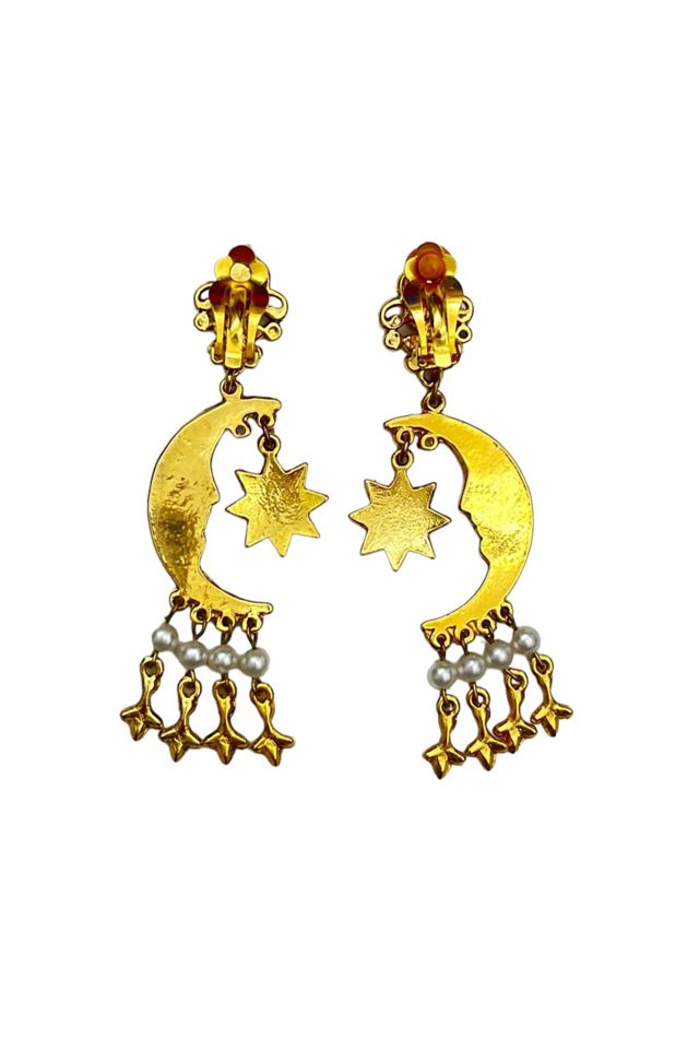 Vintage 1980s Golden Moons Earrings Selected by BusyLady Baca & The Goods #2