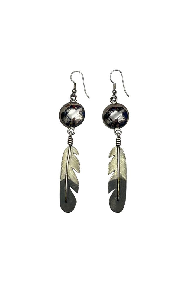 Vintage 1990 Silver Feather Earrings Selected by BusyLady Baca & The Goods #2