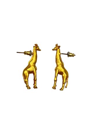 Vintage 1990s Golden Giraffe Earrings Selected by BusyLady Baca & The Goods