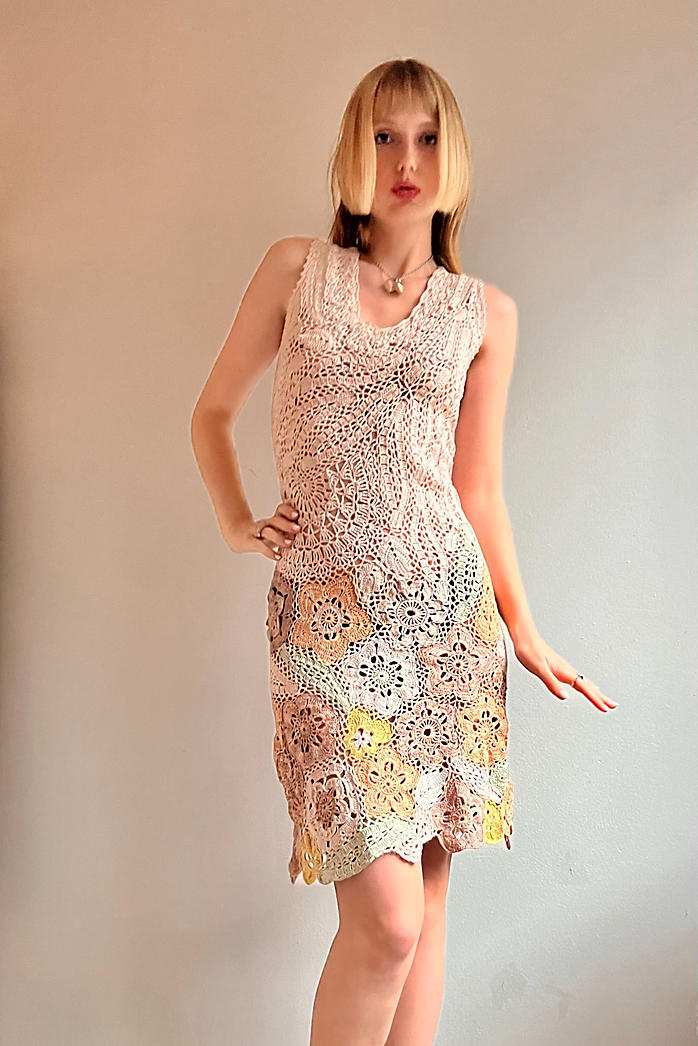 90s Crochet Dress Selected by Gypsy Nation Vintage