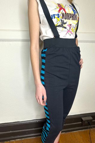 Vintage 1980s Cotton Spandex Suspender Romper Selected by Cherry