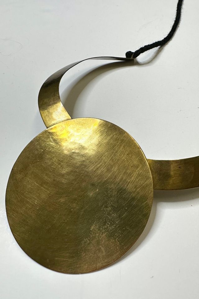 Vintage 1970s Sculptural Sun Brass Choker Selected by Cherry #2