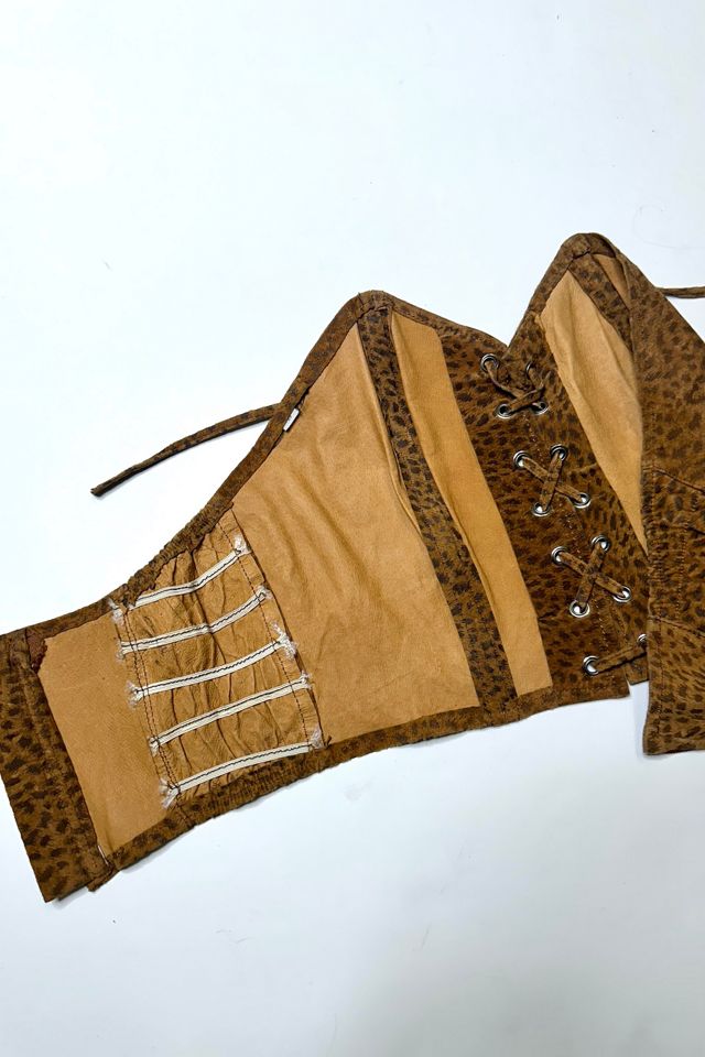 Vintage 1980s Suede Cheetah Bustier Selected by Cherry #2