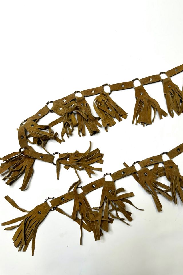Vintage 1960s Suede Fringed Tassel belt Selected by Cherry #2