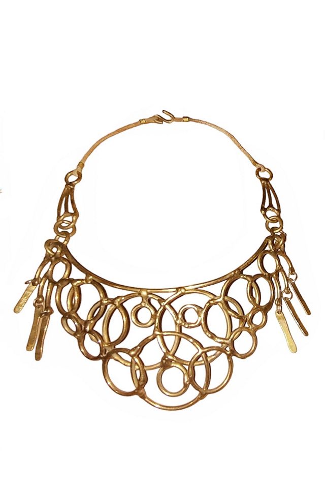 1970s Modernist Brass Collar Necklace Selected by Garbage Soup | Free ...