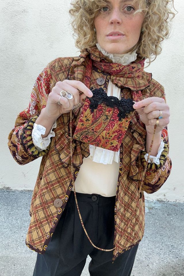 最大の割引 van Koos Vintage den and Scarf with Jacket Reversible Akker コレクション